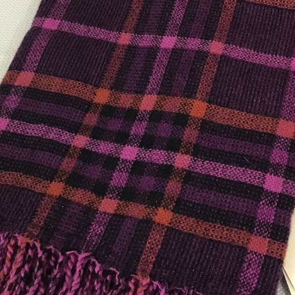 A New Day Purple Plaid Scarf - Picture 4 of 4